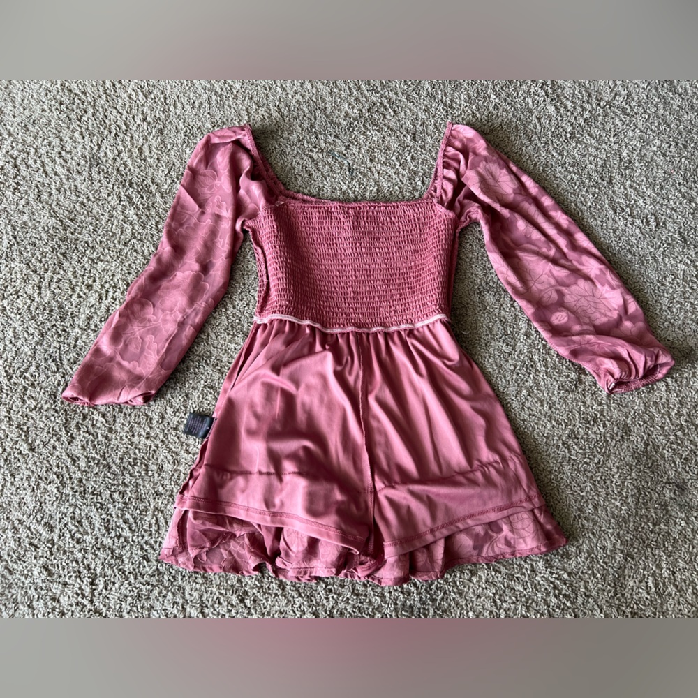 Harper & Ivy Faded Rose Floral Burnout Dress Romper Size S - Picture 10 of 12